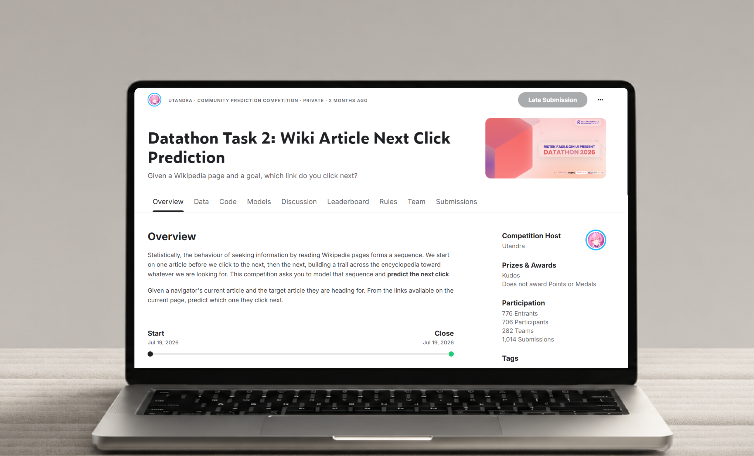 Wiki Article Next Click Prediction project cover